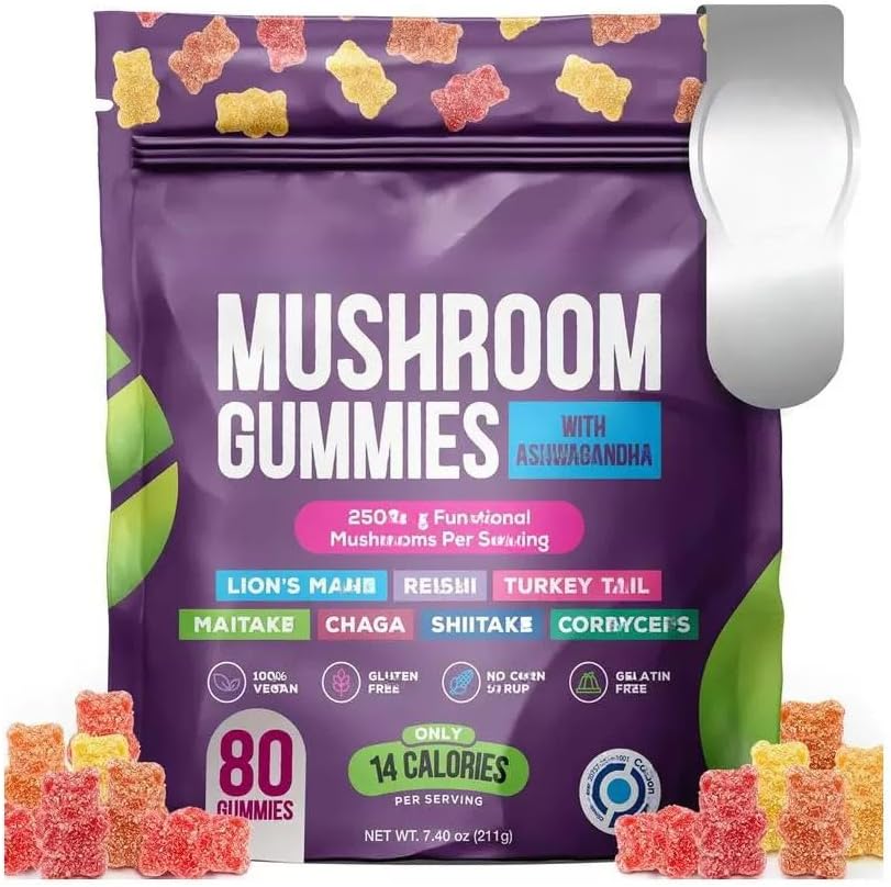 Mushroom Gummies with Ashwaganda & Berberine